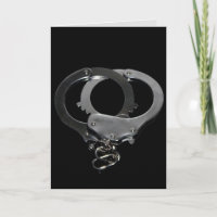 HANDCUFFS OBEY DADDY KINKY ROMANTIK GREETING CARDS