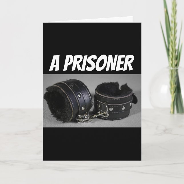 HANDCUFFS ROMANTIC NAUGHTY CARD 4 WIFE ELLER MAKE KORT (Framsida)