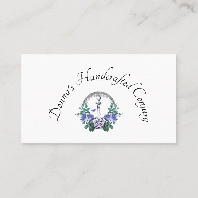 Handdesignad åsiktsposition i Flaska Visitkort (Framsida)