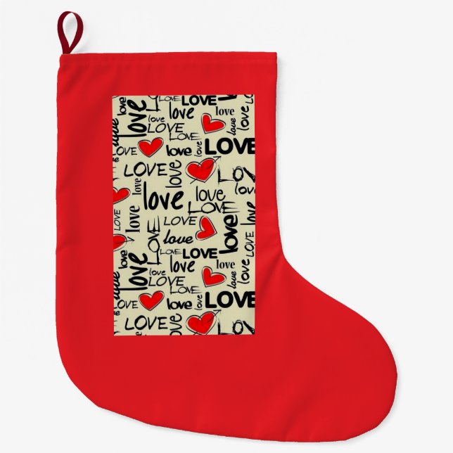 Handdesignad julklapp - Festive Helgdag D Stor Julstrumpa (Framsidan)