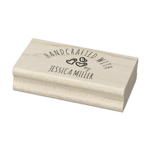 Handdesignad med eget namn för Kärlek Hearts Stämpel