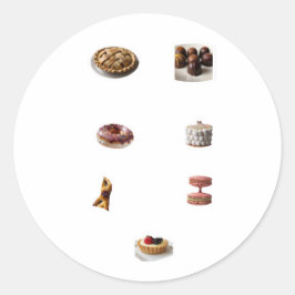 "Handdesignade kakelugnar!" Runt Klistermärke