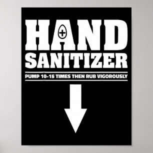 Handdesinfektionspump 10 15 gånger Gnid kraftigt R Poster