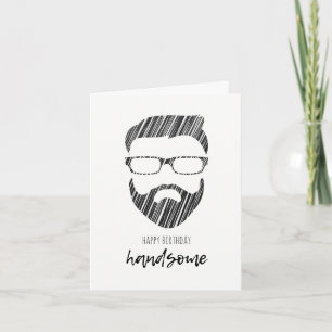 Handdon Hipster Grattis på födelsedagen Card Kort