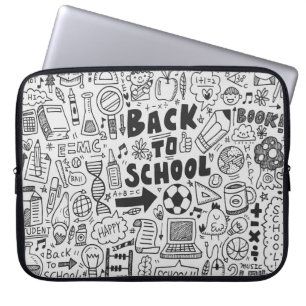 Handdra doodle-skolan inslag laptop fodral