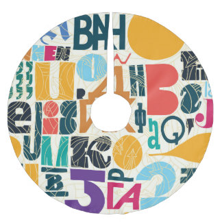 Handdragen brev: vintagens sömlösa utformning. julgransmatta borstad polyester