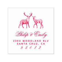 Handdragen Buck & Doe Bröllop Returadress