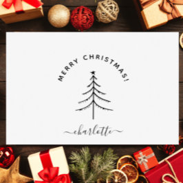Handdragen Elegant God jul Helgdag Stämpel