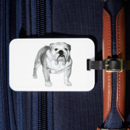 Handdragen English Bulldog T-Shirt Bagagebricka