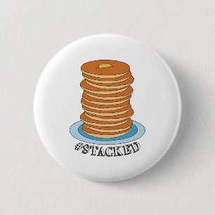 Handdragen Fullt Stack Pancakes Clipart Pancake Knapp