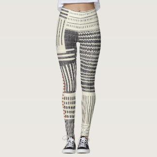 Handdragen geometrisk rand, sömlös mönster. leggings