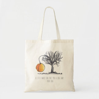 Handdragen Giant Peach Träd Tote Bag Tygkasse