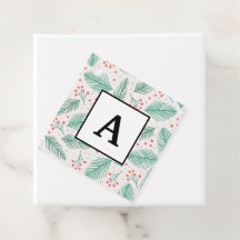 Handdragen jul Gräs Grenar Grönt Red White