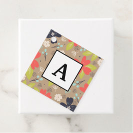 Handdragen jul Poinsettia Red White Navy Gåvor Etiketter