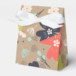 Handdragen jul Poinsettia Red White Navy Presentaskar