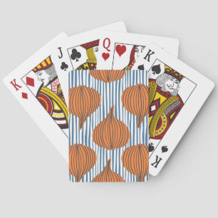 Handdragen lök lökar, organiskt tapet casinokort