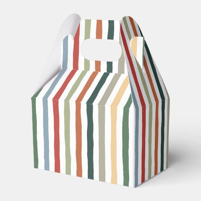 Handdragen rand i art nouveau-inspirerad färg presentaskar (Baksidan Sidan)