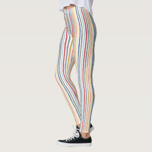 Handdragen rand i det moderna färg i mitten av årh leggings
