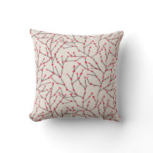 Handdragen Red Winterberry Grenar Helgdag