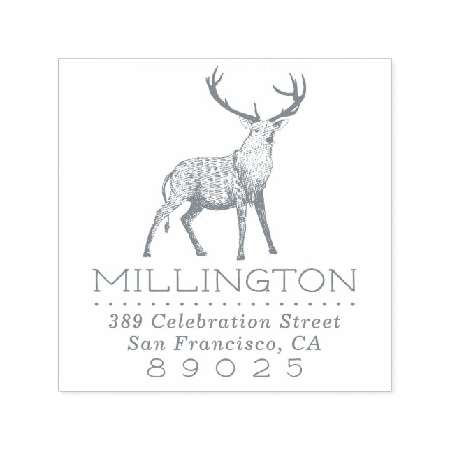 Handdragen renfamiljens Returadress i Namn Självfärgande Stämpel (Design)