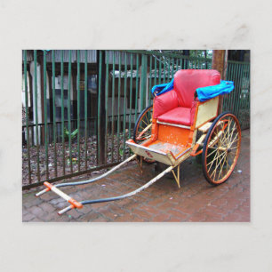 Handdragen Rickshaw i Kolkata (Calcutta), Indien Vykort