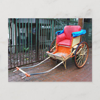 Handdragen Rickshaw i Kolkata (Calcutta), Indien Vykort