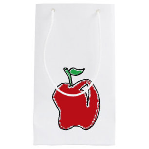 Handdragen röd äppelfrukt, Tecknad