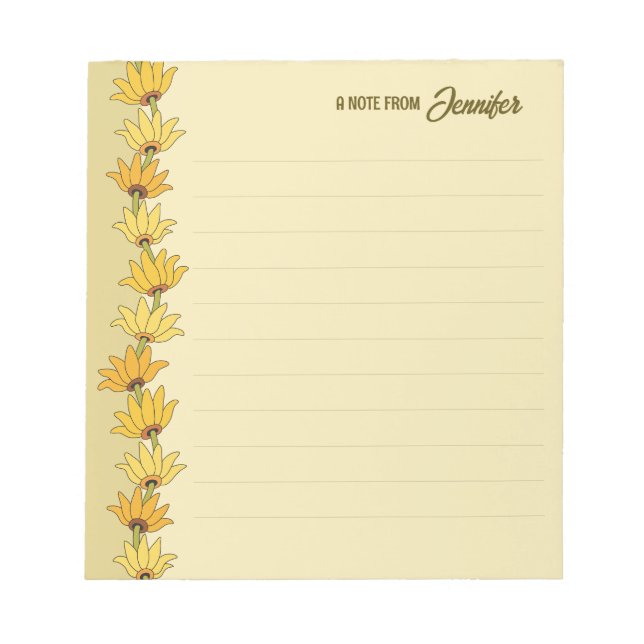 Handdragen solrossolrossolrossolrossolrosolja grän anteckningsblock (Framsida)