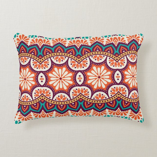 Handdragen, vintage Islamic dekorative inslag. Prydnadskudde (Framsidan)