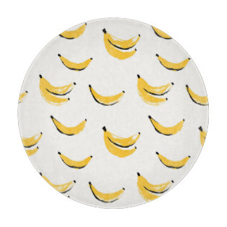 Handdragna bananer, snyggt sömlös mönster.