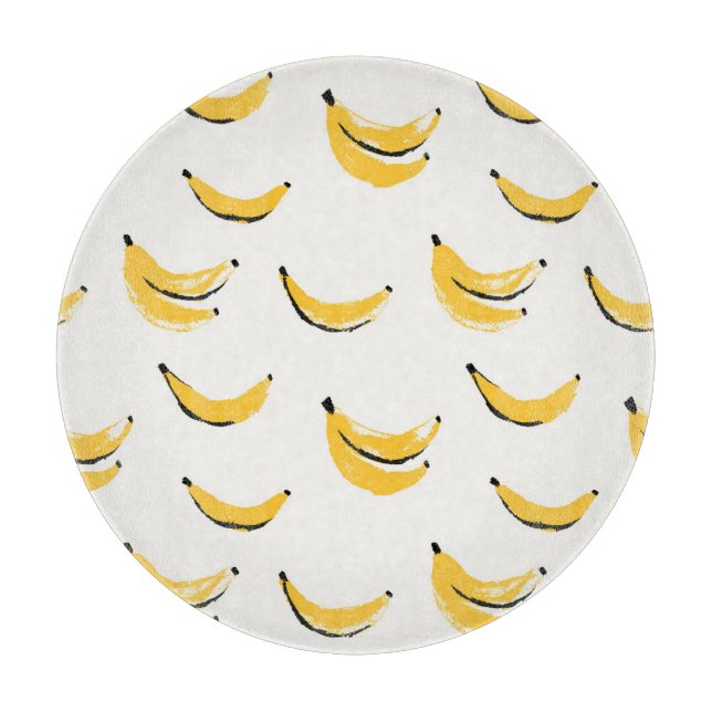Handdragna bananer, snyggt sömlös mönster. (Framsidan)