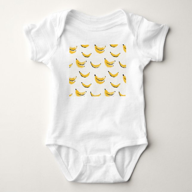 Handdragna bananer, snyggt sömlös mönster. t shirt (Framsida)