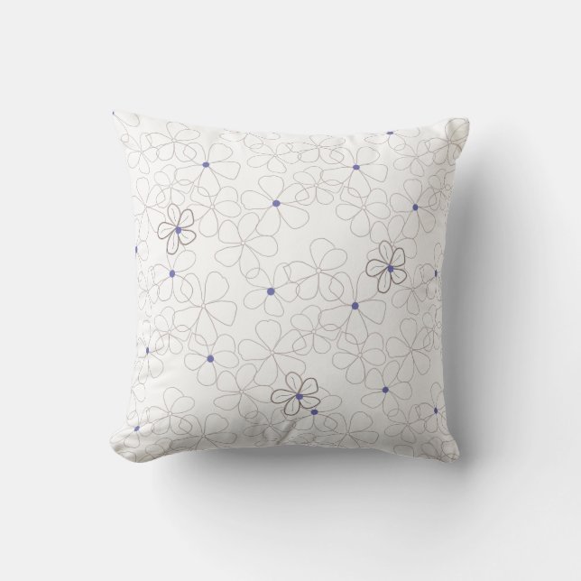 Handdragna blåsmaskiner med Periwinkle Kudde (Framsida)