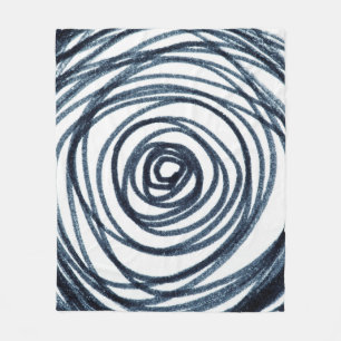 Handdragna cirklar spiral mönster med abstrakt do fleecefilt