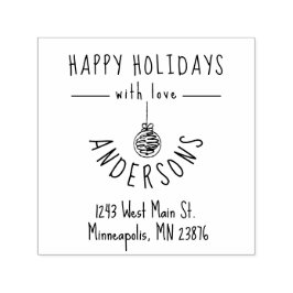 Handdragna Helgdagar FamiljeAnpassningsbar Returad Självfärgande Stämpel