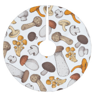 Handdragna svampar: livsmedelsbakgrund. julgransmatta borstad polyester