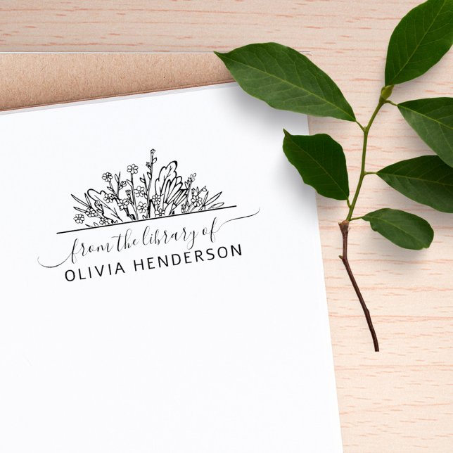 Handdragna Wildblommor från Bibliotek Stämpel (Skapare uppladdad)