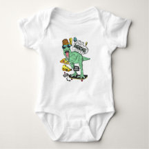Handdränkt cute Dinosaur Baby Jersey Bodykostym