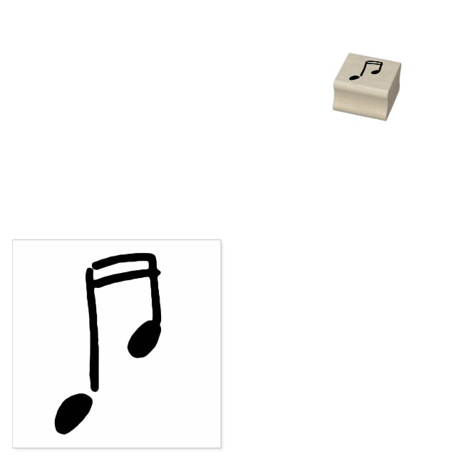 handdrawn music note stämpel (Stämplad)
