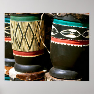 Handdrummor, Livingston, Zambia Poster