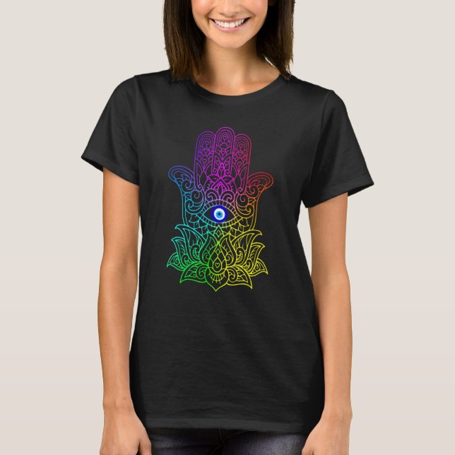 Handduk av Hamsa Fatima Evil Turkey Tiger Öga T Shirt (Framsida)