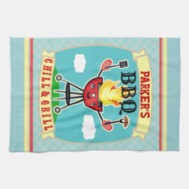 Handduk för BBQ för grillfest för Kökshandduk