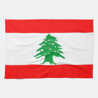 handduk för lebanon landflagga