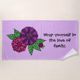 Handduk för lilablommastrand