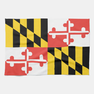 Handduk för Maryland flaggamaträtt Kökshandduk