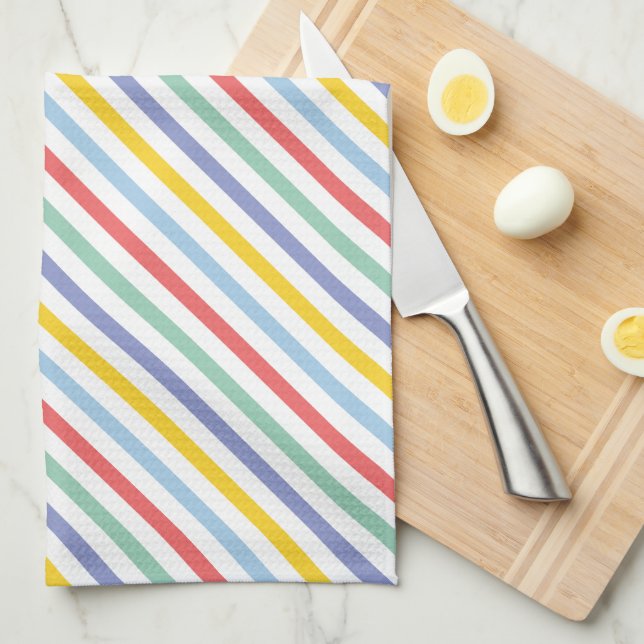 Handduk för mönster för vårregnbågerand kökshandduk (Vikt i Fjärdedel)