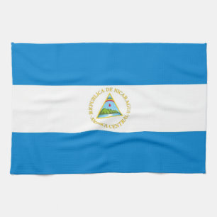 handduk för nicaragua landflagga kökshandduk