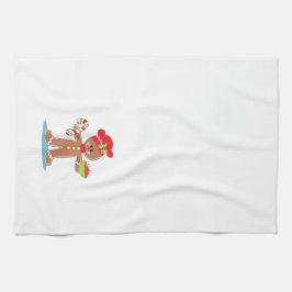 Handduk för pepparkakapojkejul kökshandduk