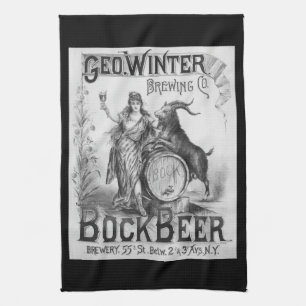 Handduk för pub för vintageBocköl Kökshandduk