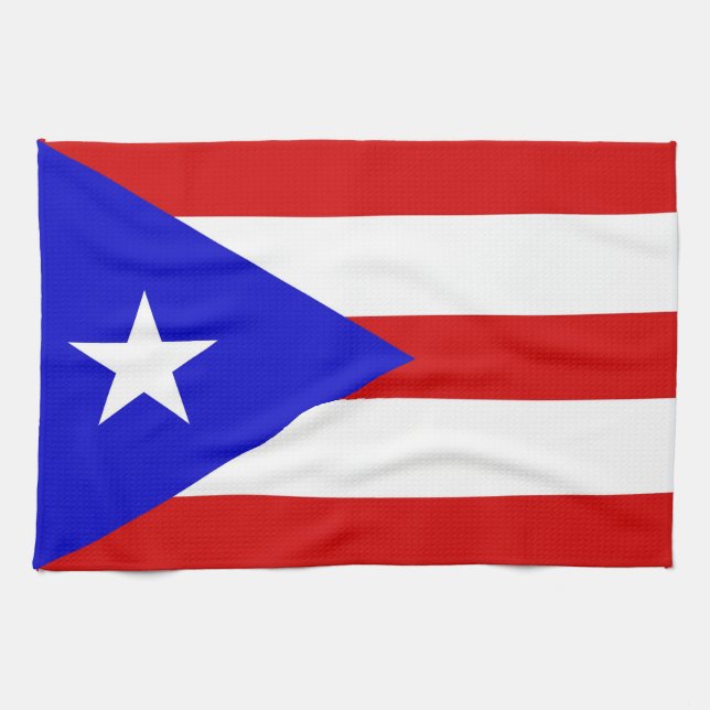 handduk för Puerto Rico landflagga Kökshandduk (Horisontell)